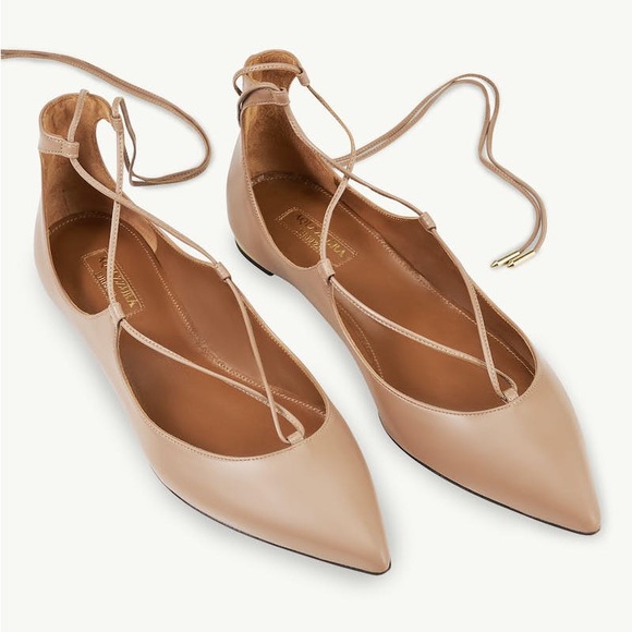 Aquazzura Shoes - Aquazzura Christy Lace Up  Ballerina flat